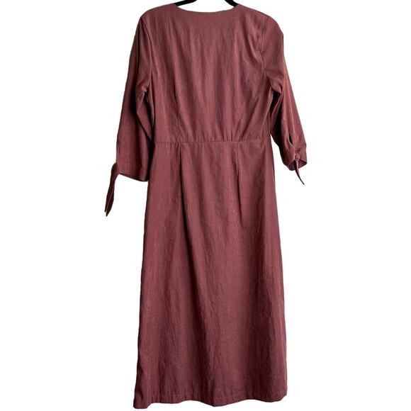 Hayden Women Size Medium V-Neck Shift Dress Button Prairie Cottagecore Boho - Picture 4 of 14